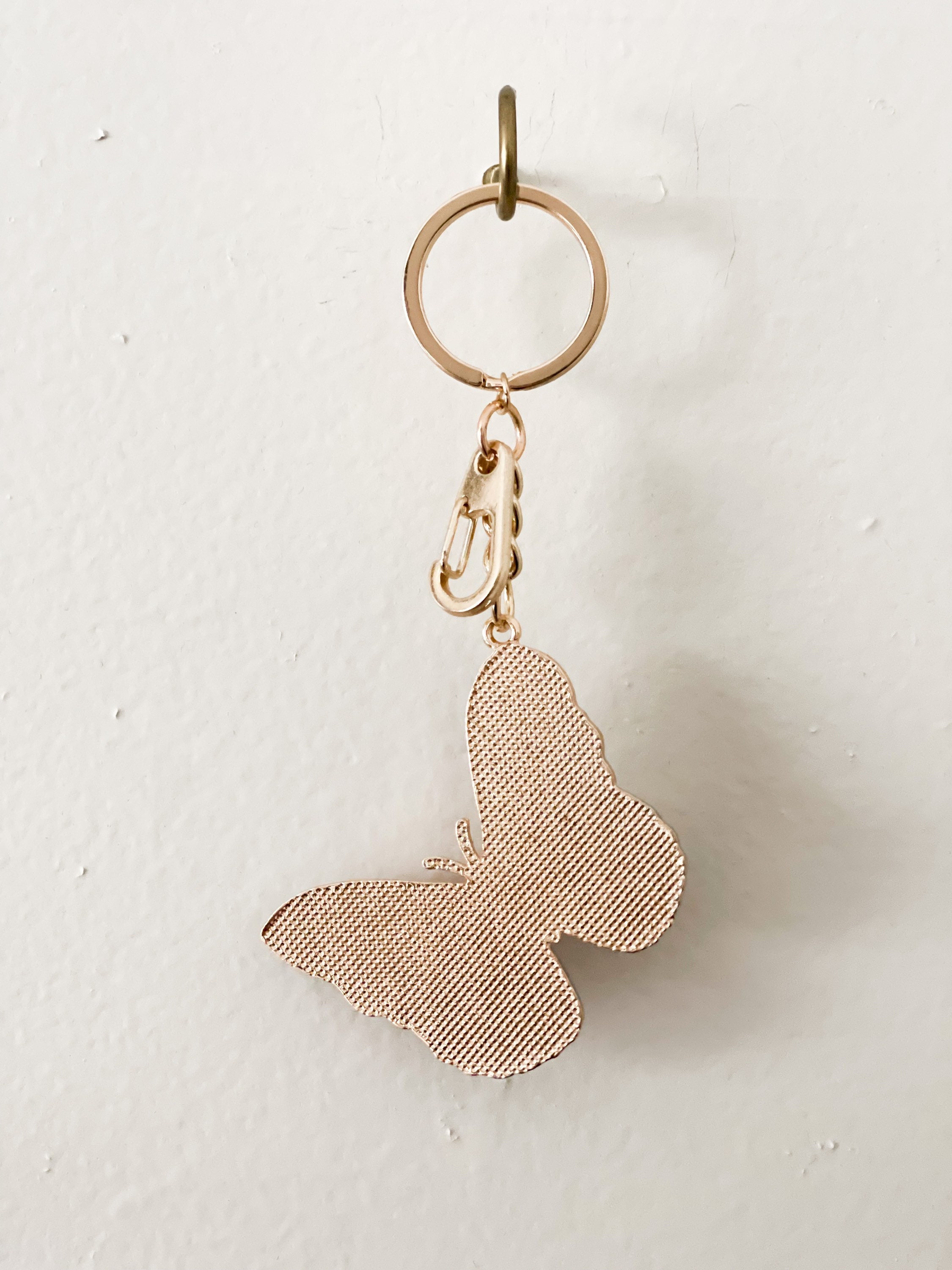 Butterfly Keychain // Gold Keychain // Butterflies // Orange // Nature //  Butterfly Accessories